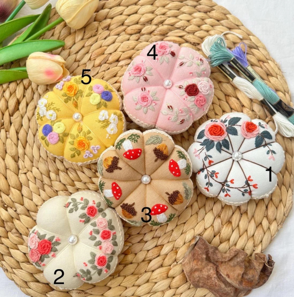 Hand Embroidered Pin Cushion