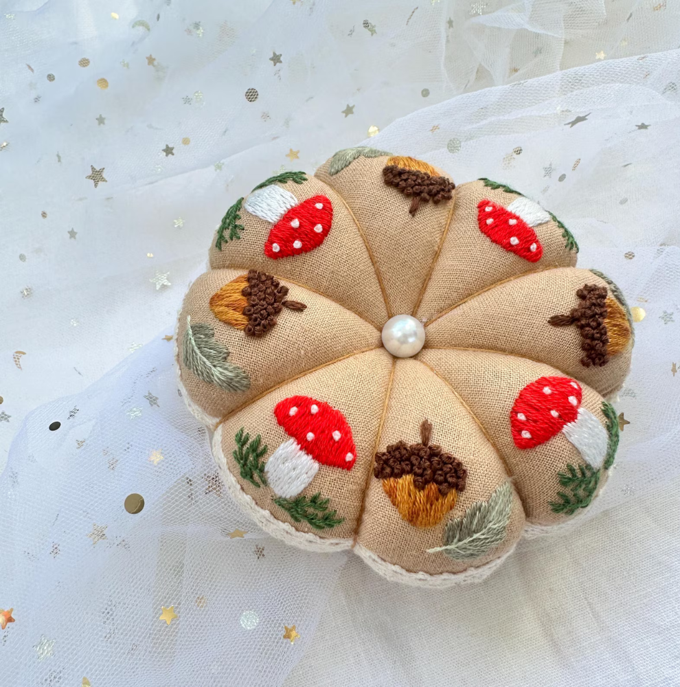 Hand Embroidered Pin Cushion
