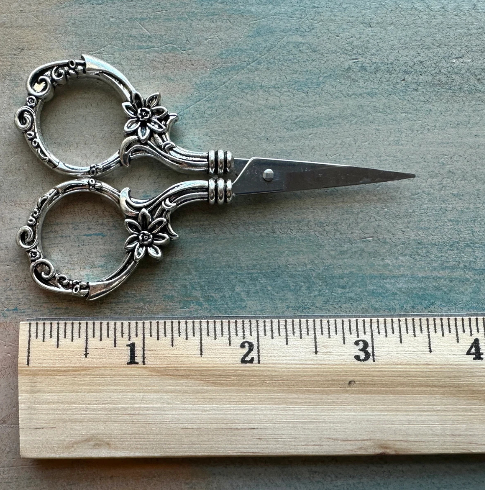 Ornate Stainless Steel Scissors 3.5 inch