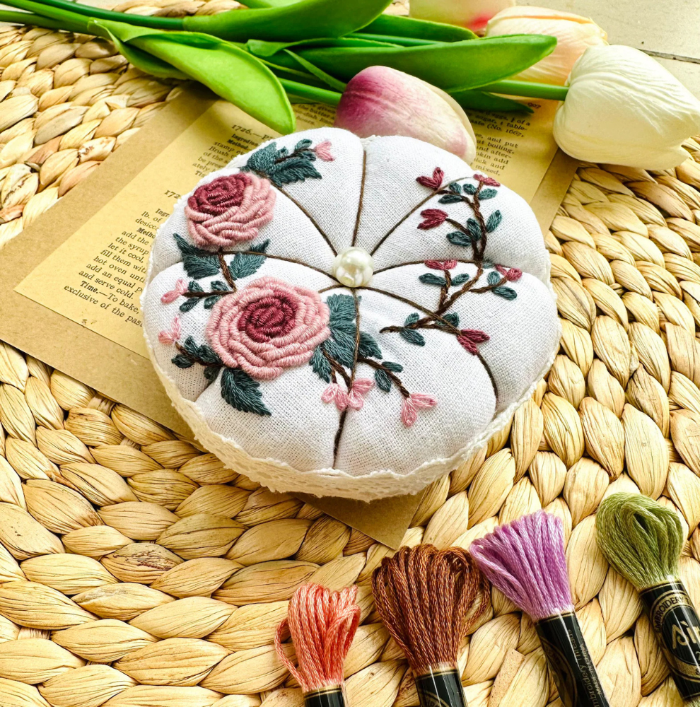 Hand Embroidered Pin Cushion