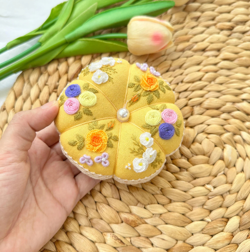 Hand Embroidered Pin Cushion